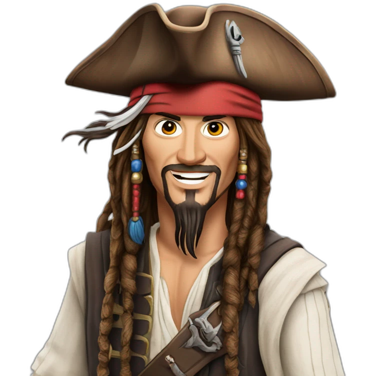 jack sparrow with messi emoji
