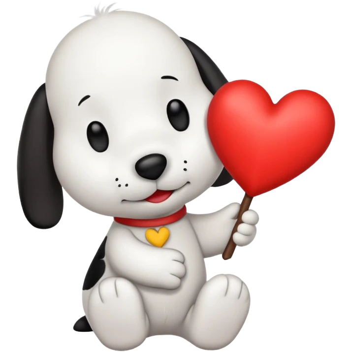 snoopy con un corazón  emoji