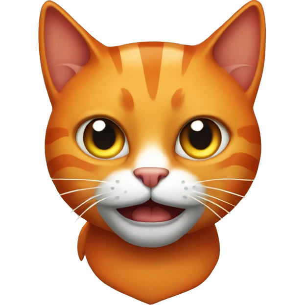 An evil fully orange cat  emoji
