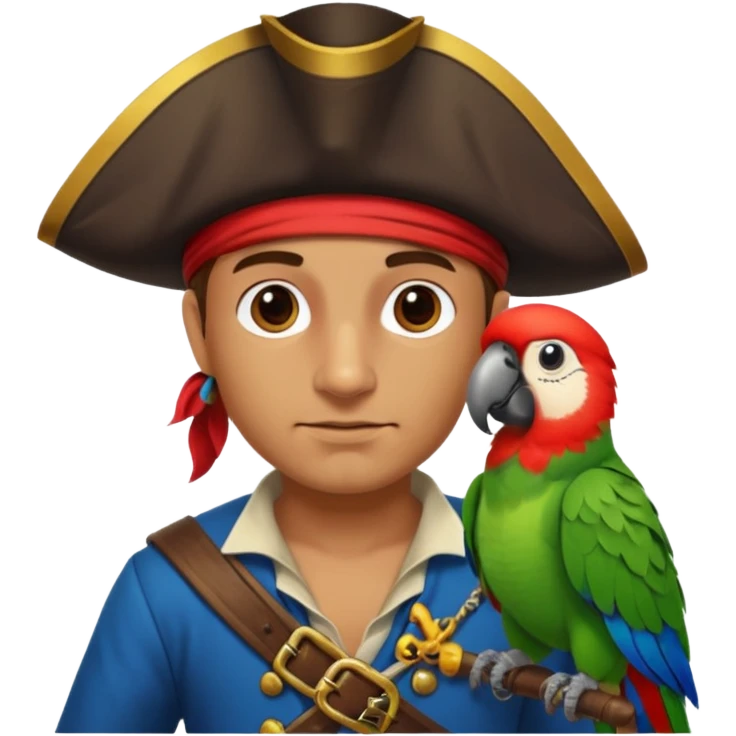 pirate and parrot emoji