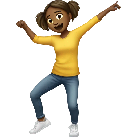 girl doing a dab emoji