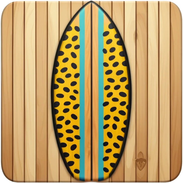 Leopard print surfboard  emoji