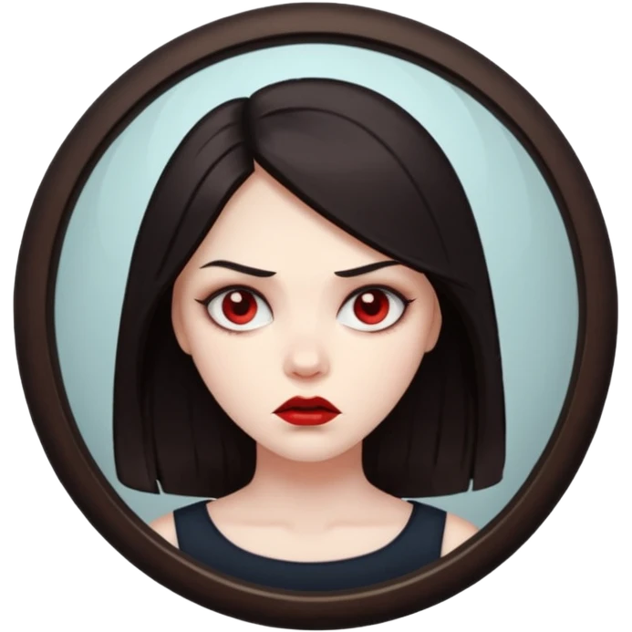 killer in mirror behind woman emoji