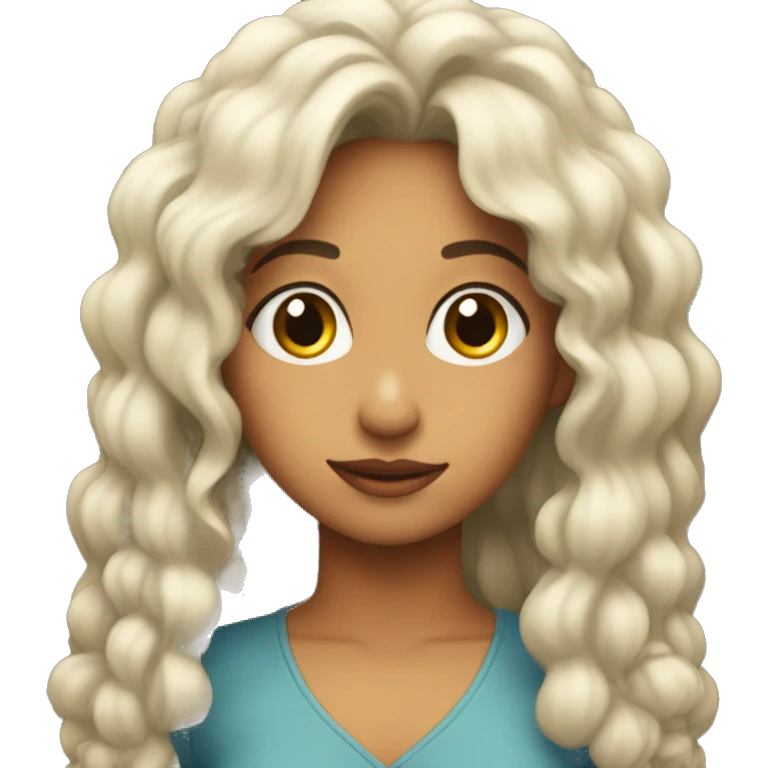 Nina blanca pelo lacio emoji