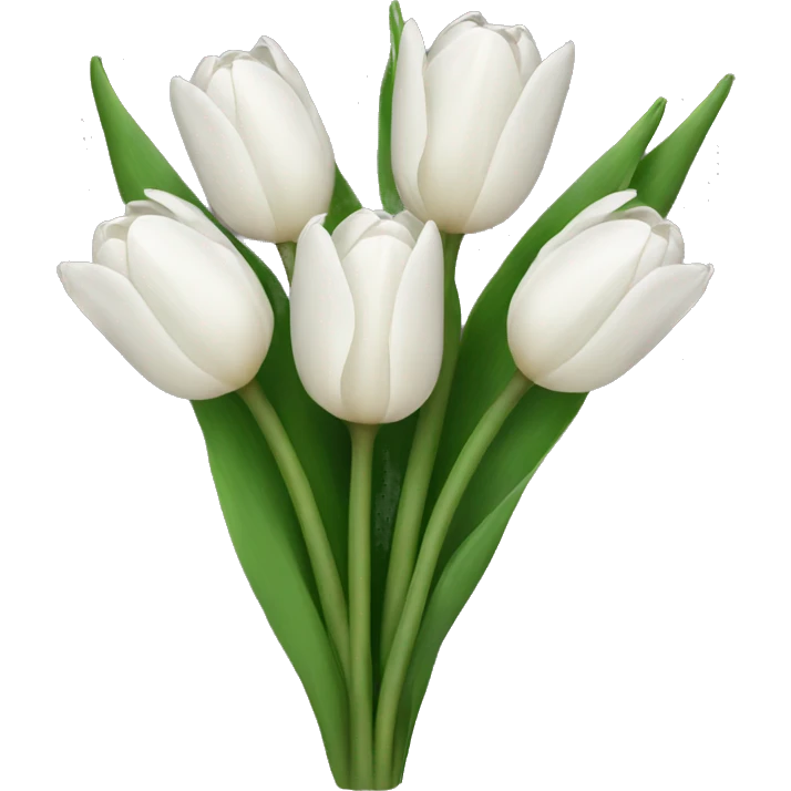 white tulip bouquet  emoji