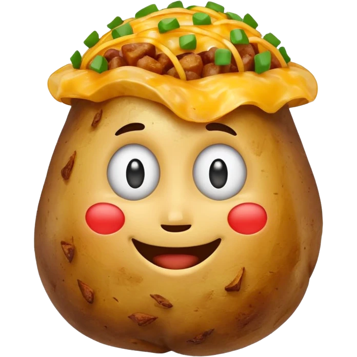 Happy loaded baked potato smiling emoji