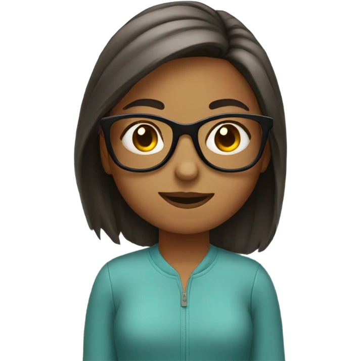 Girl with glasses  emoji