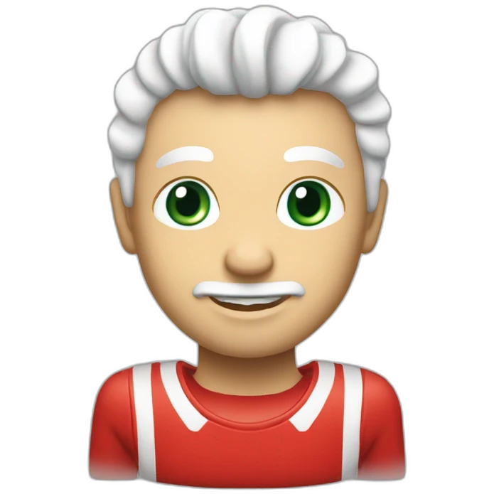Red and white mirrolure emoji