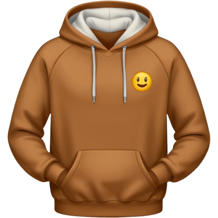 A brown hoodie no human and no zipper nothing on the fornt I like the last one  emoji