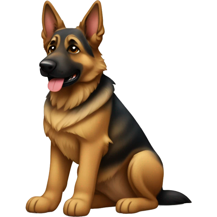 German shepherd with brindle emoji