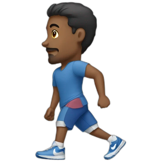 Man waring nike shoes  emoji