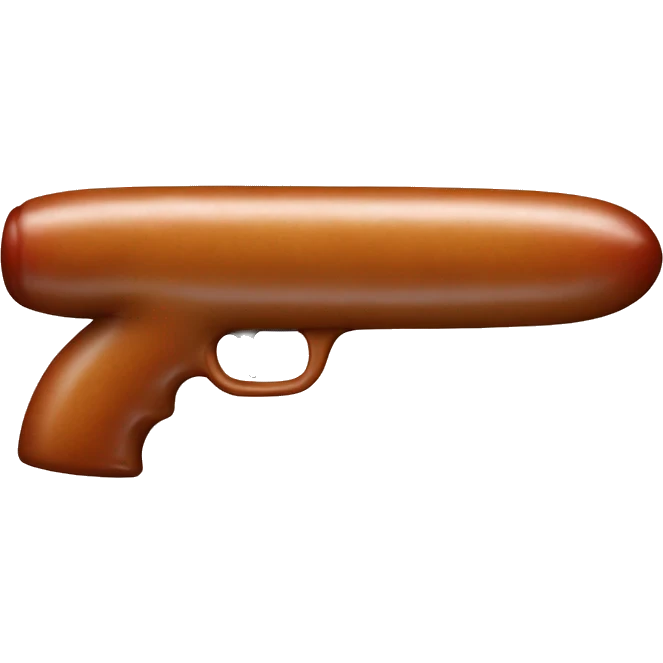 sausage in the shape of a gun emoji