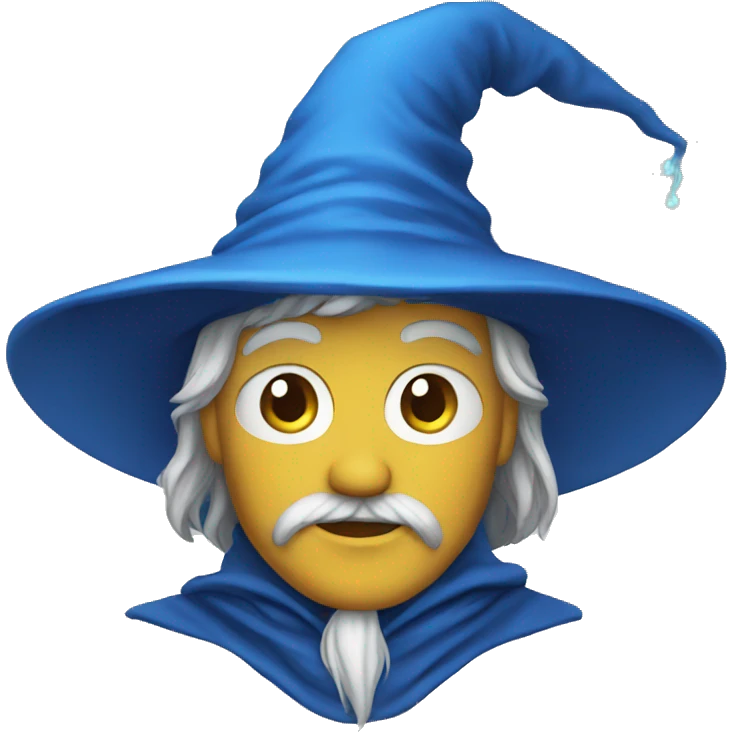 Blue wizard emoji