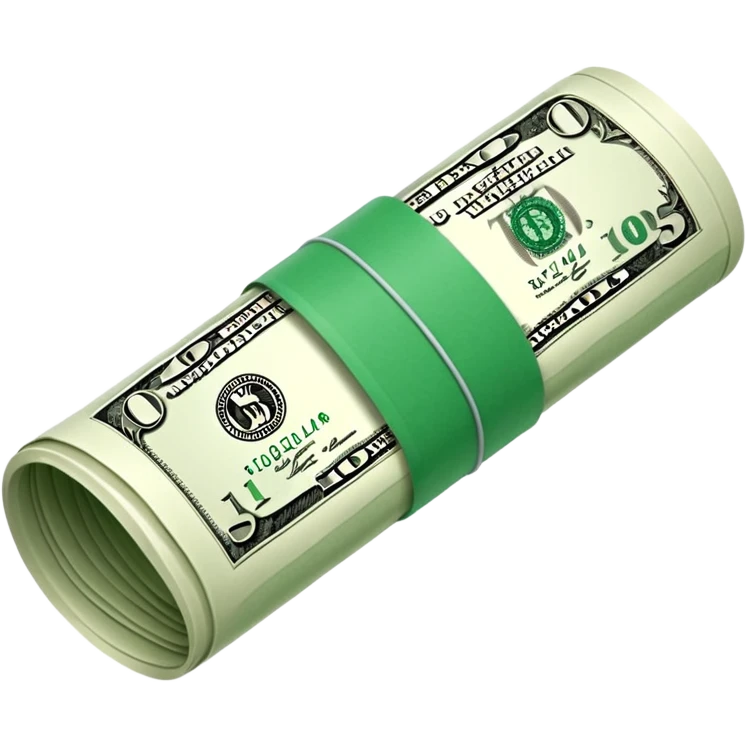Money that is like a tube One dollar emoji