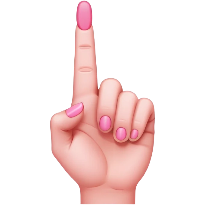 Pink middle finger  emoji