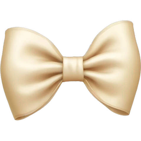 Cream bow emoji