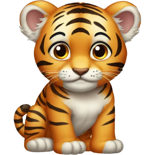 Wary baby tiger emoji