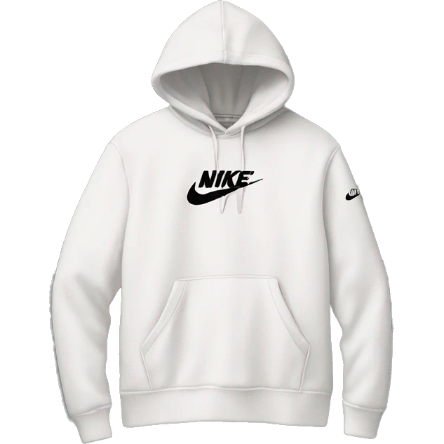 White Stussy Nike hoodie  emoji