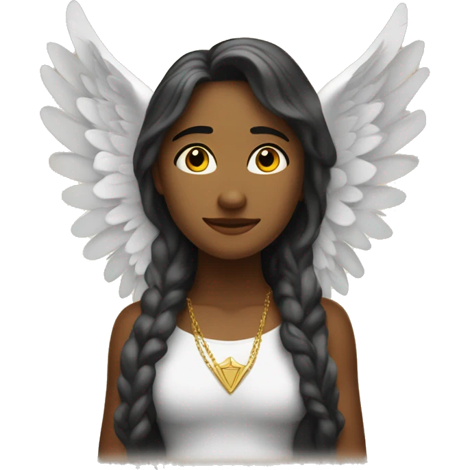 I want you to make an internet with two wings In The middle I won't an angel withThe middle I won't an angel with a golden crown on hair head emoji