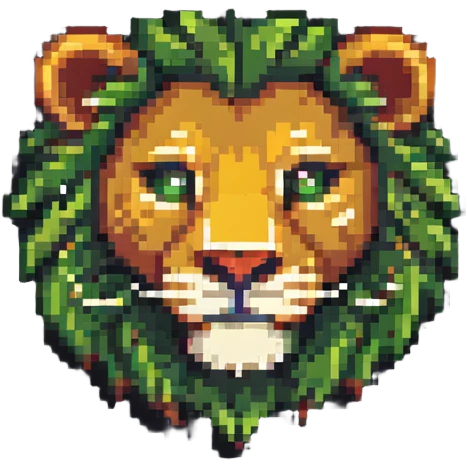simple cute lion face emoji
