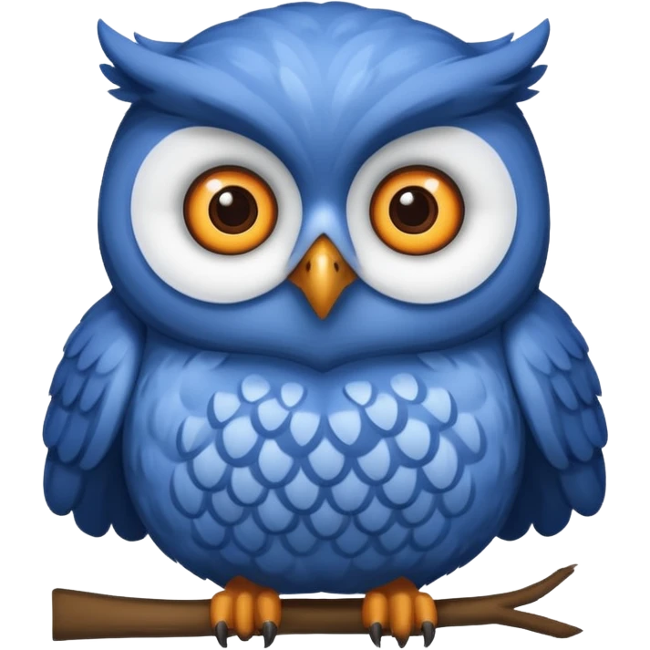 blue fat owl emoji