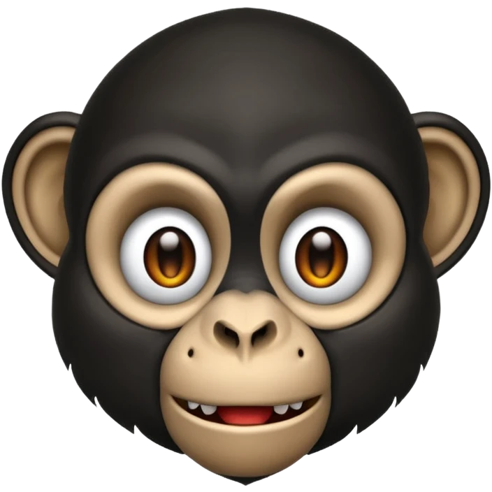 Evil monkey handsome black emoji