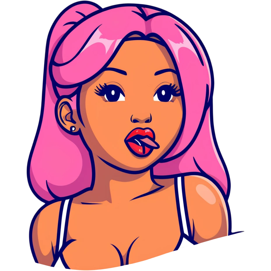 nicki minaj sticking her tongue out  emoji