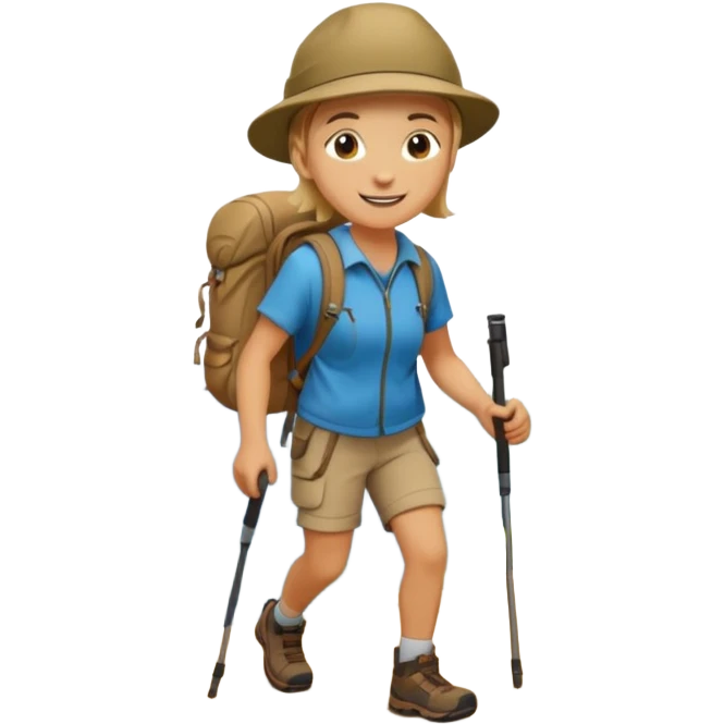 hiking person emoji
