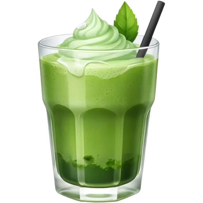 A matcha with ice emoji