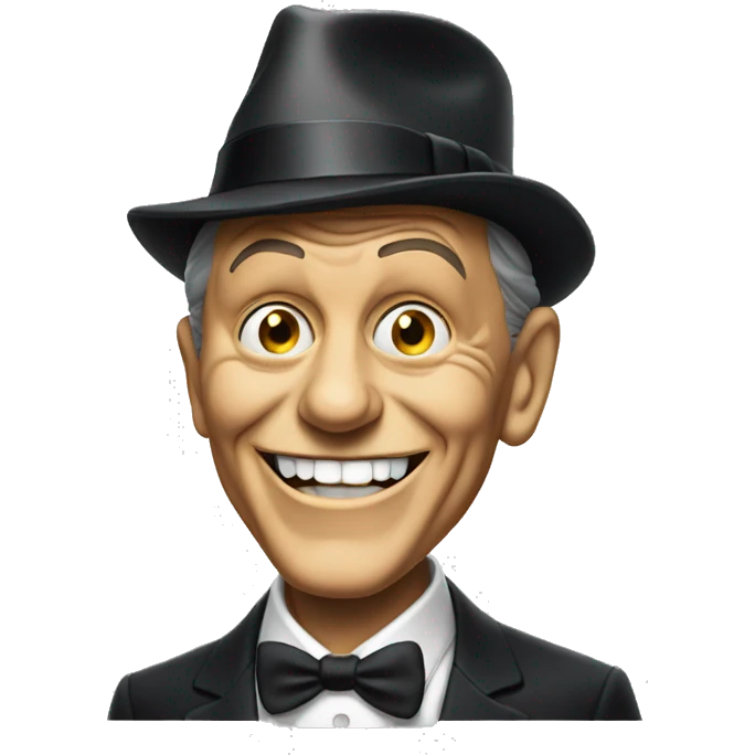 scary smiling emoji breaking apart frank sinatra emoji