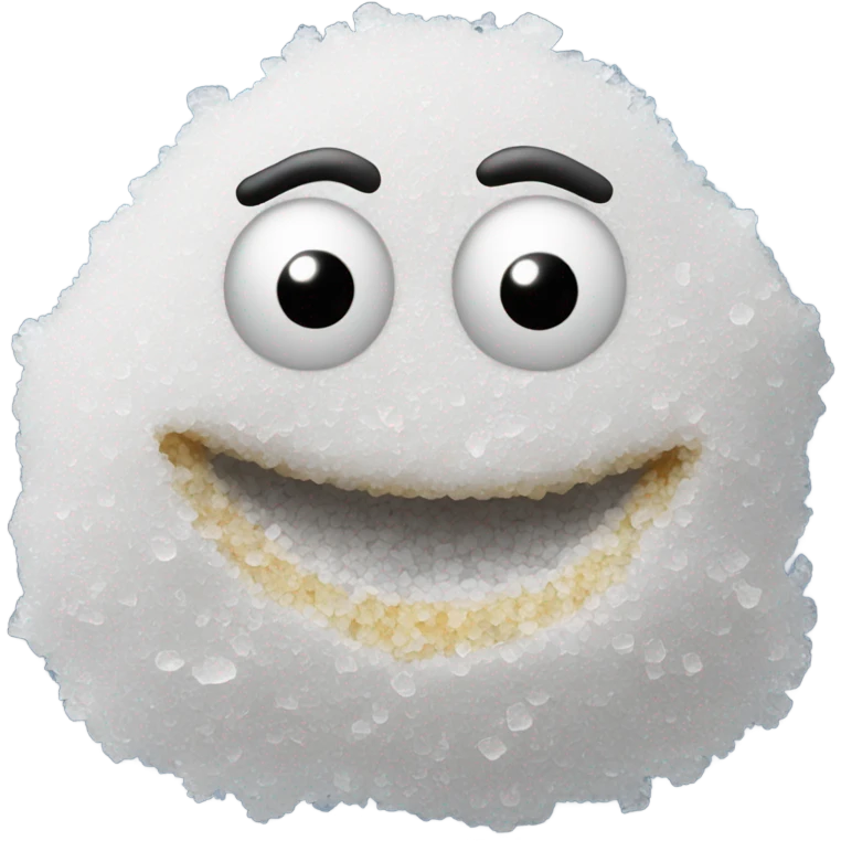 Funny face with a pile of salt emoji