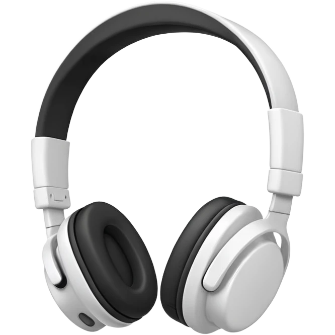 white Headphone emoji