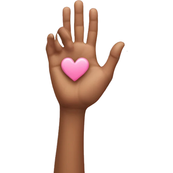 Hand heart on pinky emoji