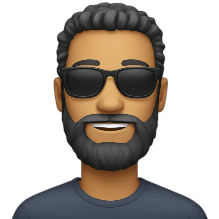 bearded man with sunglasses emoji