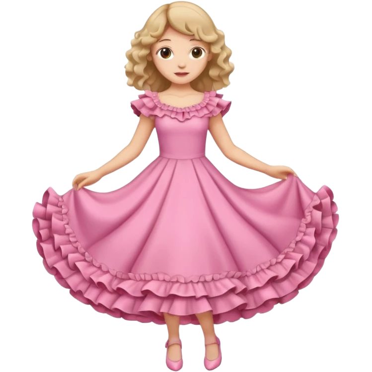 pink dress with frills emoji