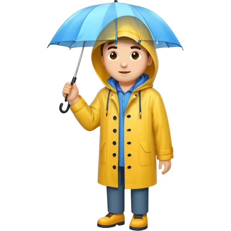 man wearing a raincoat emoji