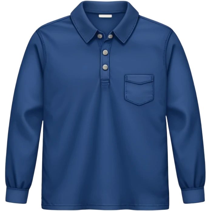 dark blue long sleeve collared top  emoji