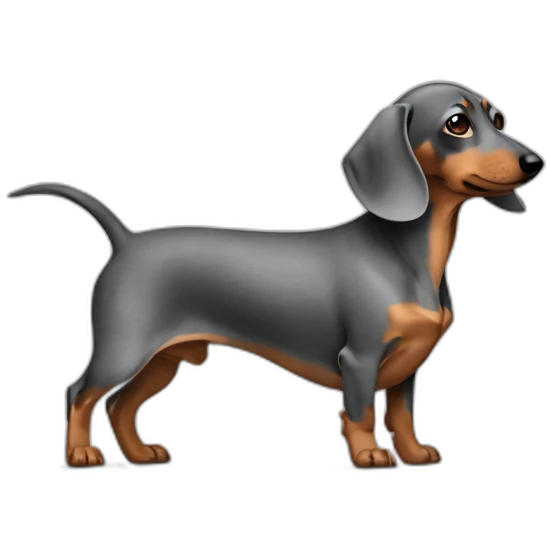 Grey Arlequin Dashchund emoji