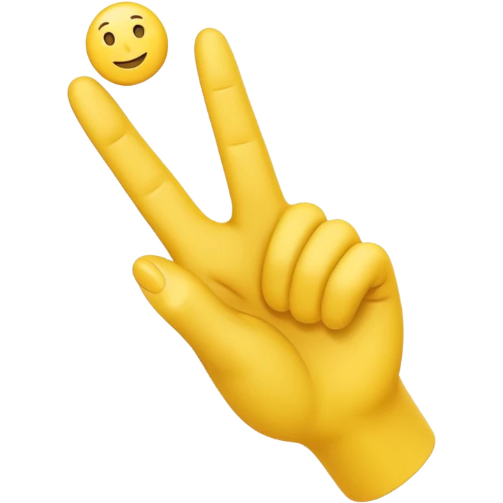A 3D Apple-style yellow hand emoji, posed gracefully as if dancing, index finger extended and drawing a circular motion in the air, elegant curved motion lines around the finger showing the round movement, playful and dynamic gesture, smooth glossy surface, clean minimal background emoji