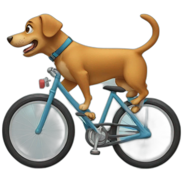 dog riding a bike emoji