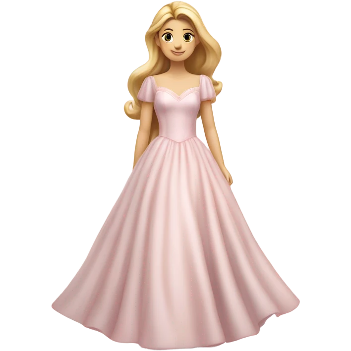 light pink  princess sparkly dress isolated dress emoji