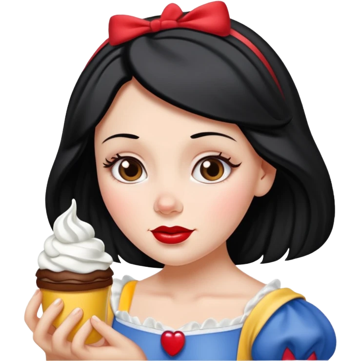 Snow white with whip cream emoji