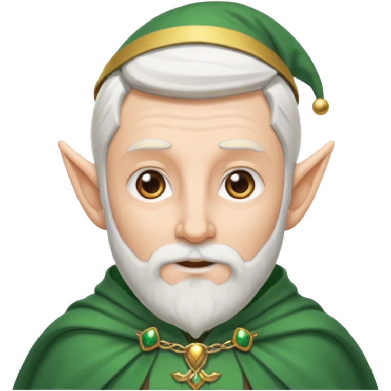 Wise elf with white beard and cape emoji