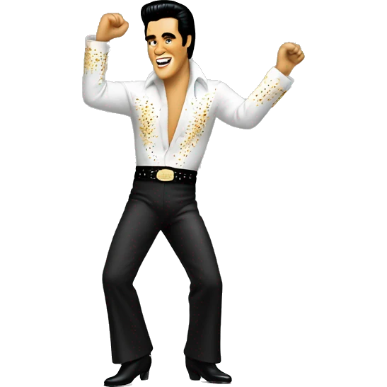 Elvis presley dancing emoji