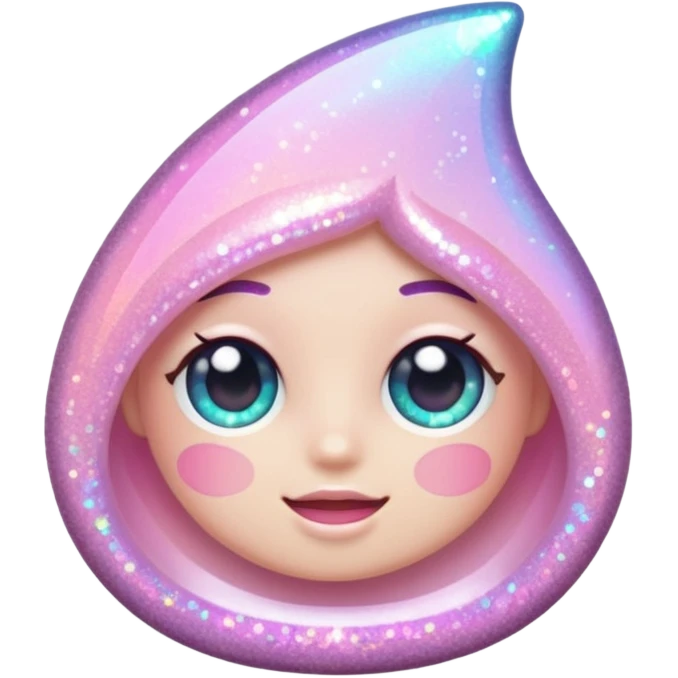 glitter flor rosa claro emoji