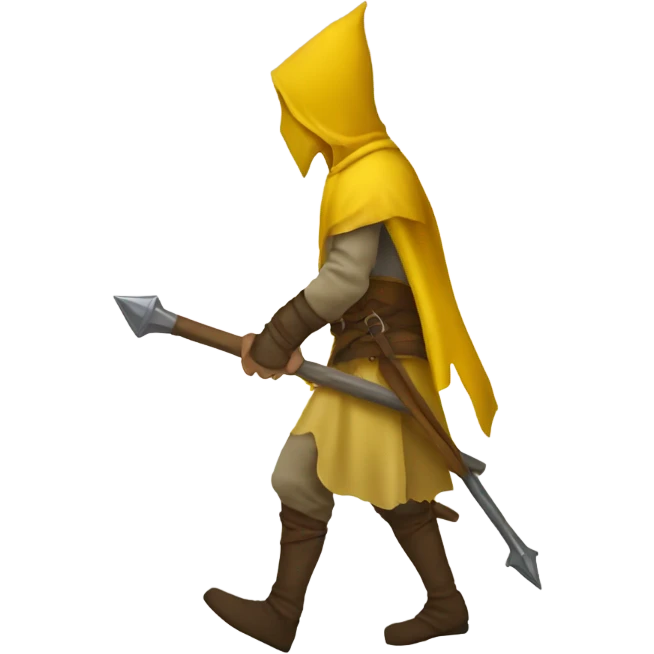 fantasy rpg medieval yellow person walking sideview emoji