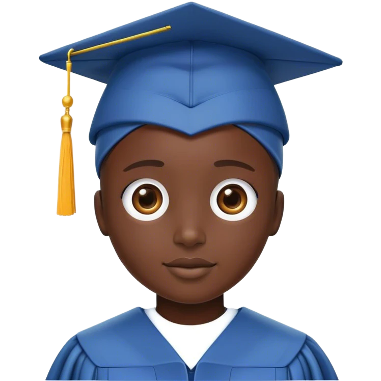 a nigerian ai chatbot with a graduation cap on emoji