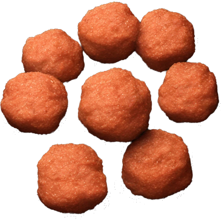 Meat balls in a black dish emoji
