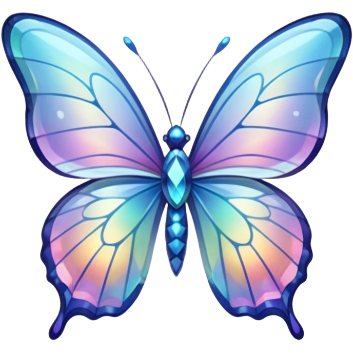 Crystal butterfly emoji