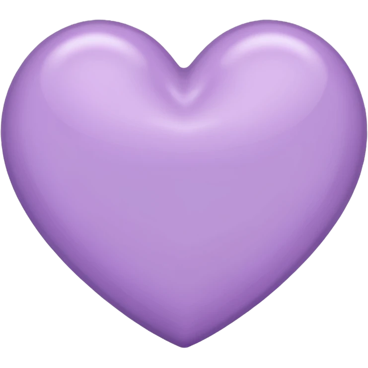 A light purple heart emoji that has the same shape as a normal heart emoji emoji
